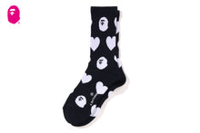 I LOVE BAPE MONOGRAM SOCKS