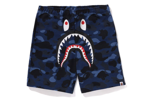 COLOR CAMO SHARK SWEAT SHORTS bape