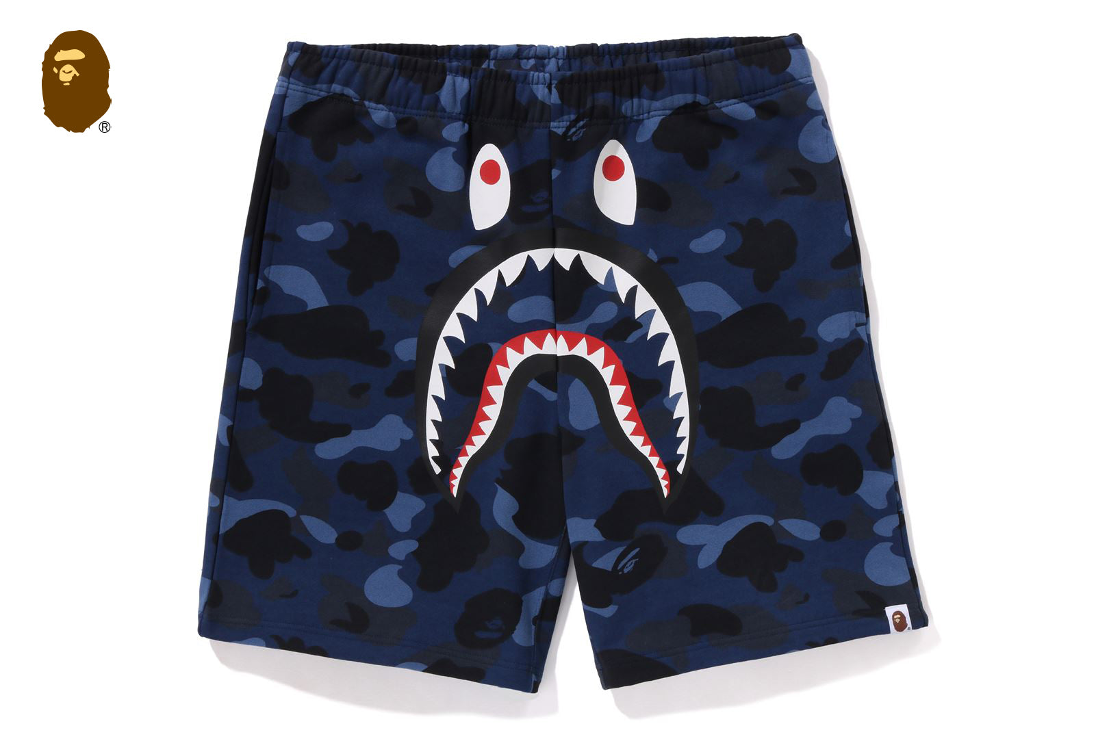 A BATHING APE BAPE X READYMADE TIGER SHARK WIDE SWEAT SHORTS