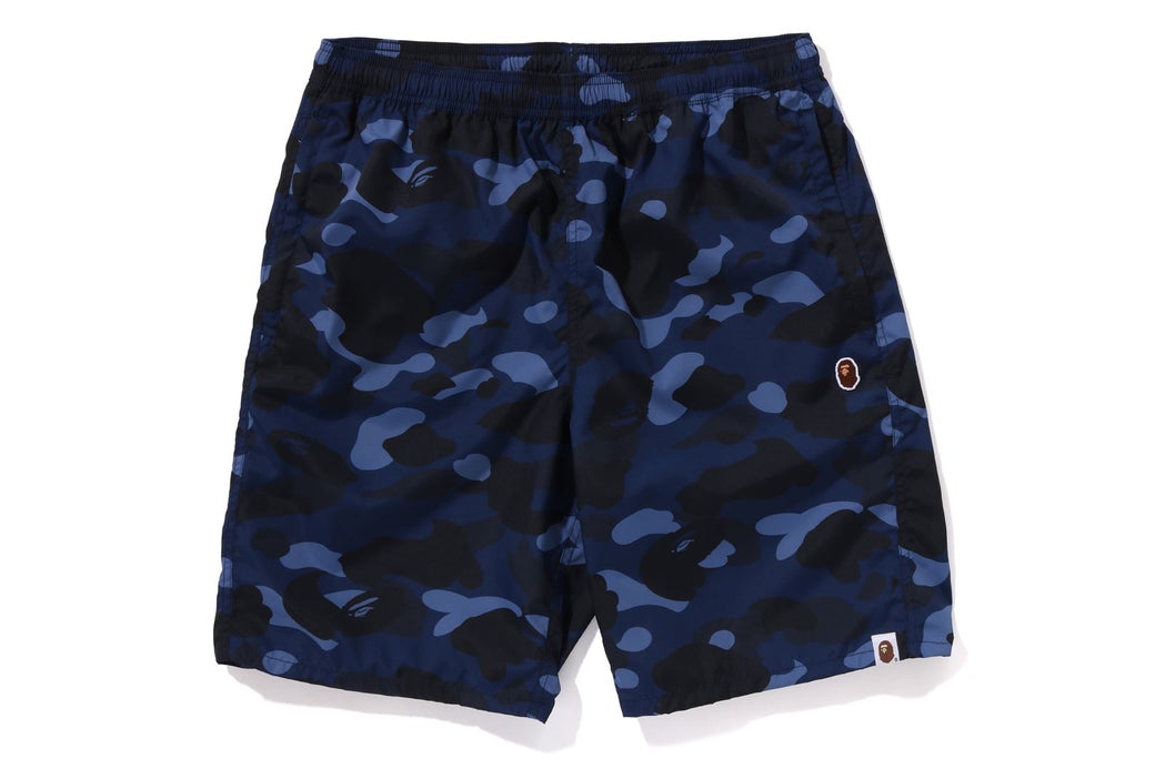 COLOR CAMO APE HEAD ONE POINT BEACH SHORTS bape