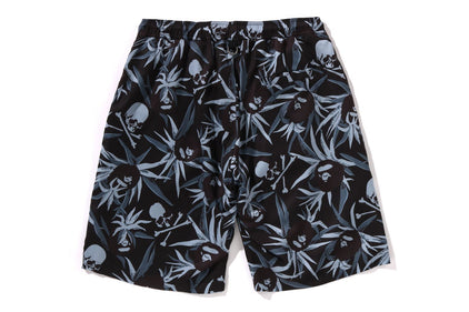 【 BAPE X MMJ 】TROPICAL SKULL CAMO RELAXED FIT SHORTS 16TH