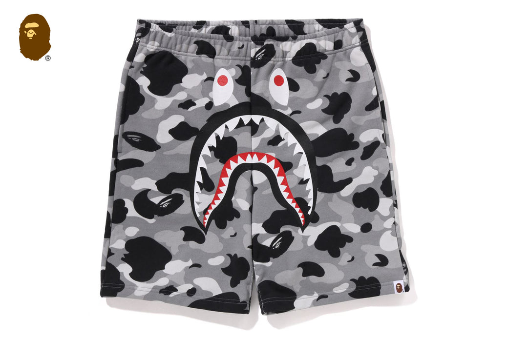 1ST CAMO SHARK REGULAR FIT SWEAT SHORTS | bape.com