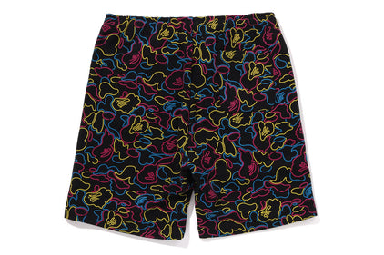 NEON CAMO REGULAR FIT SWEAT SHORTS