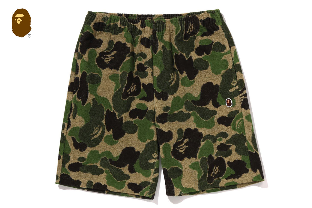 パンツ A BATHING APE Abc Camo Pile One Point ABC CAMO PILE ONE POINT SWEAT SHORTS | bape.com