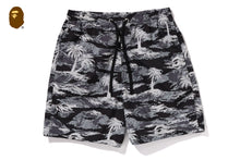 PALM TREE CAMO RELAXED FIT BEACH SHORTS