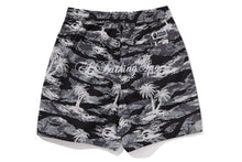 PALM TREE CAMO RELAXED FIT BEACH SHORTS