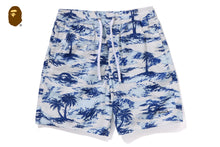 PALM TREE CAMO RELAXED FIT BEACH SHORTS