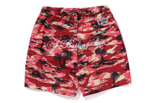 PALM TREE CAMO RELAXED FIT BEACH SHORTS