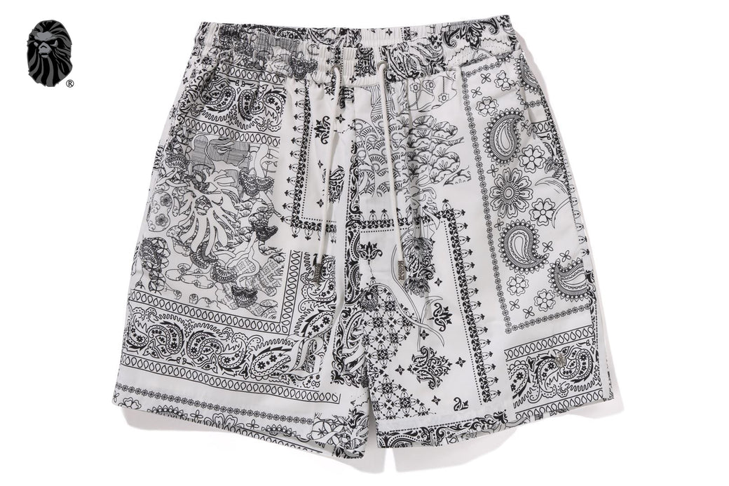 パンツ BAPE BLACK BORO PAISLEY CAMP SHORTS BAPE BLACK BORO PAISLEY CAMP SHORTS | bape.com