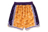 【 BAPE X M&N NBA 】LOS ANGELES LAKERS SWINGMAN SHORTS