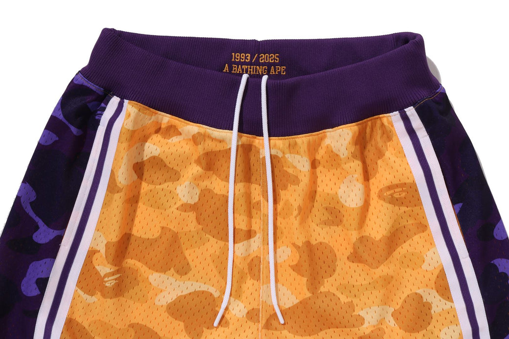 BAPE X M&N NBA 】LOS ANGELES LAKERS SWINGMAN SHORTS | bape.com