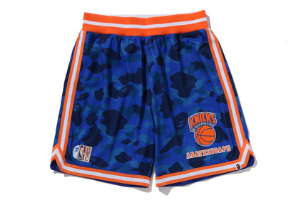 【 BAPE X M&N NBA 】NEW YORK KNICKS SWINGMAN SHORTS