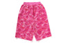 COLOR CAMO APE HEAD SEQUIN SWEAT SHORTS