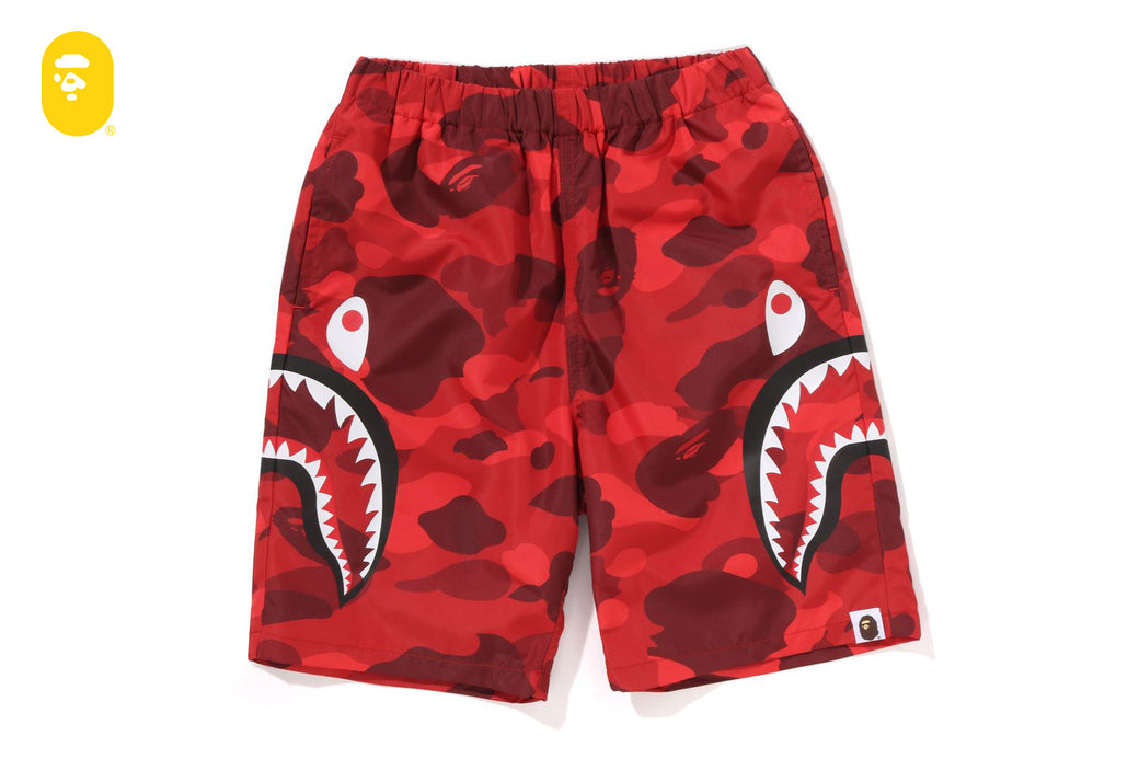 【A BATHING APE】1ST CAMO サイドシャーク ビーチショーツ A Bathing Ape Men 1st Camo Side Shark Beach Shorts yellow