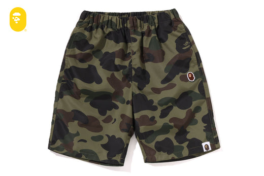 1ST CAMO ONE POINT BEACH SHORTS | bape.com
