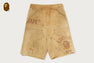 FAKE PRINT RELAXED FIT SWEAT SHORTS