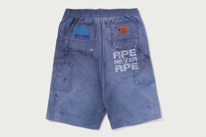 FAKE PRINT RELAXED FIT SWEAT SHORTS