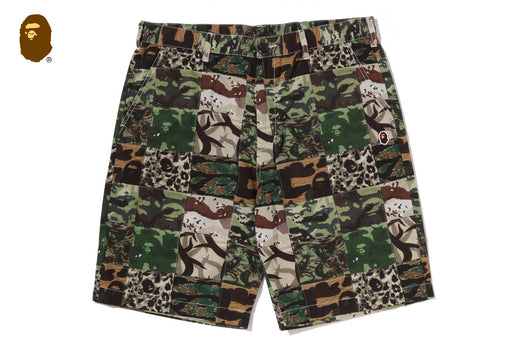 CAMO PATCHWORK SHORTS