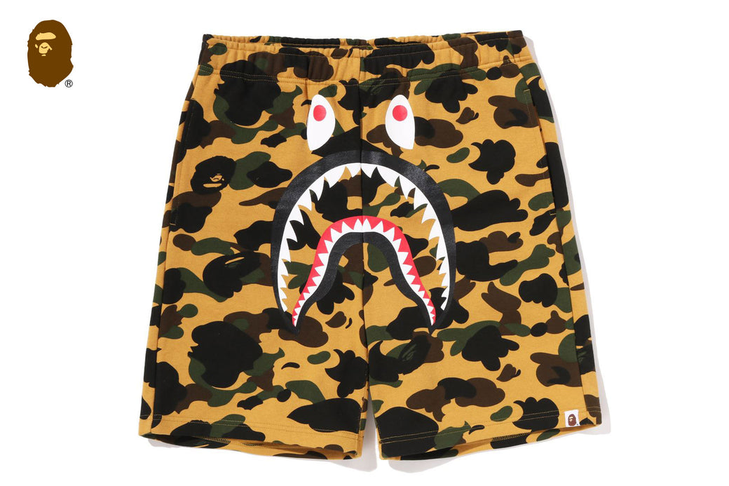 1ST CAMO SHARK SWEAT SHORTS | bape.com