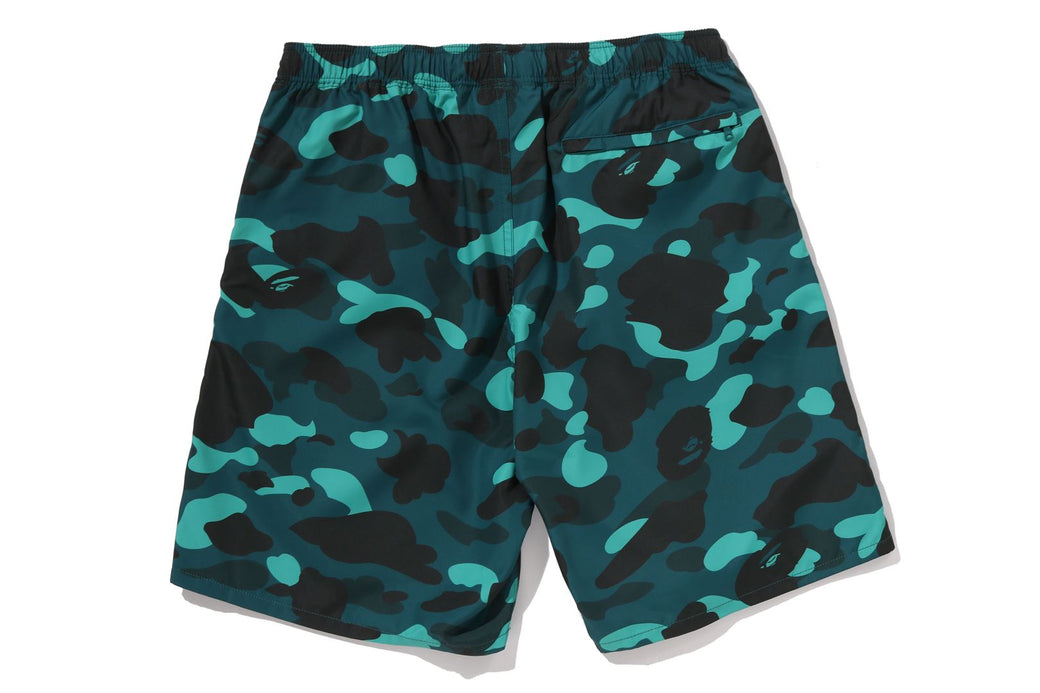 COLOR CAMO APE HEAD ONE POINT BEACH SHORTS | bape.com