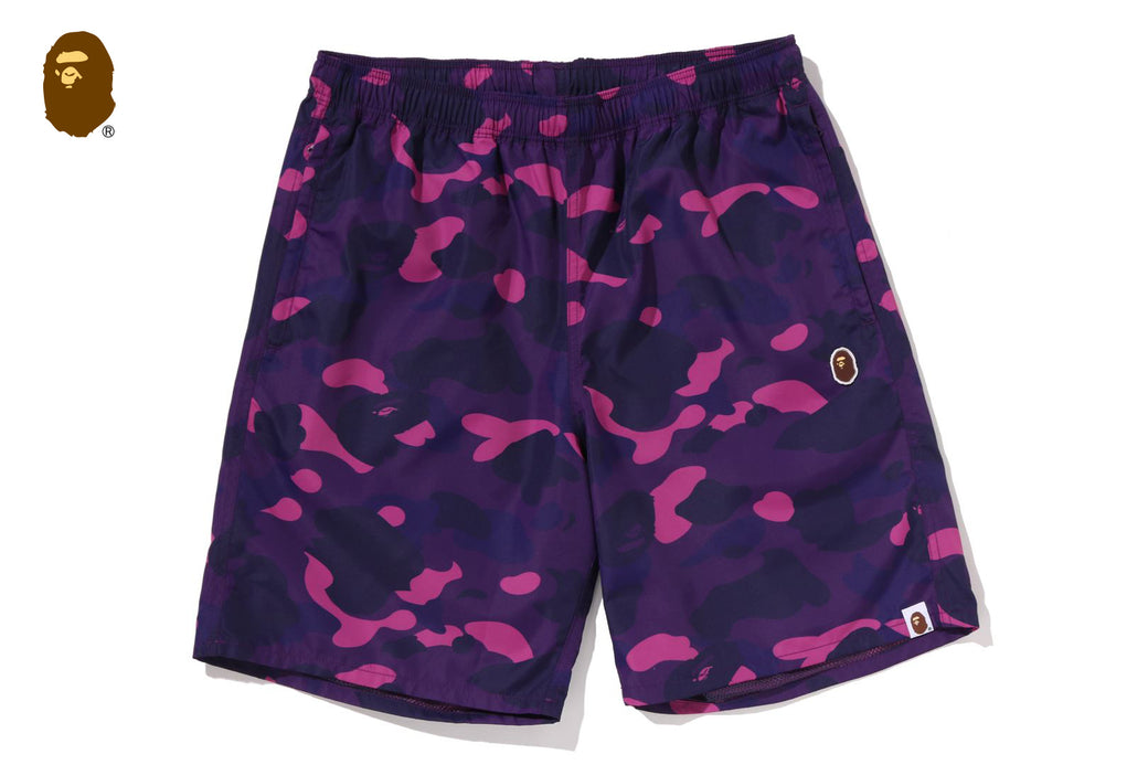 COLOR CAMO APE HEAD ONE POINT BEACH SHORTS | bape.com