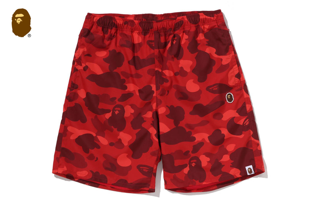 COLOR CAMO APE HEAD ONE POINT BEACH SHORTS | bape.com