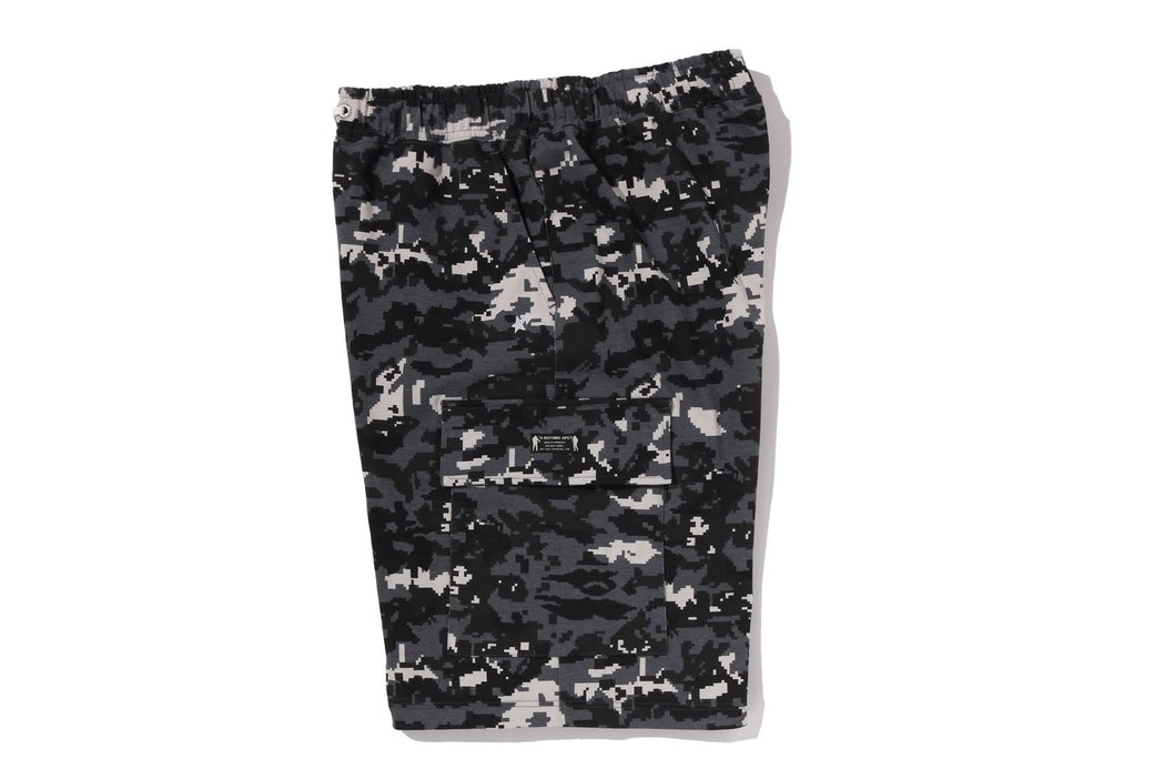 MULTI PIXEL CAMO BAPE STA LOGO CARGO RELAXED FIT SWEAT SHORTS