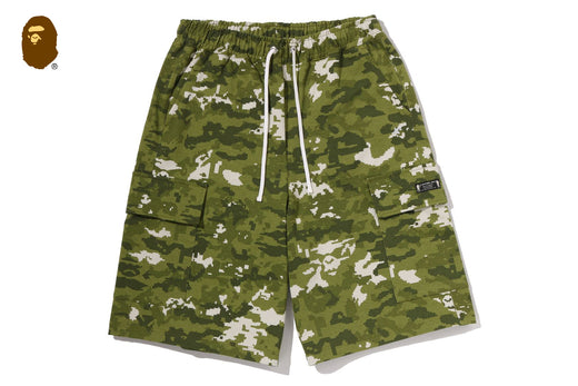MULTI PIXEL CAMO BAPE STA LOGO CARGO RELAXED FIT SWEAT SHORTS