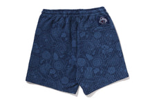 JAPANESE INDIGO ART CAMO RELAXED FIT SWEAT SHORTS