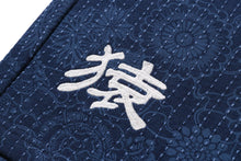 JAPANESE INDIGO ART CAMO RELAXED FIT SWEAT SHORTS