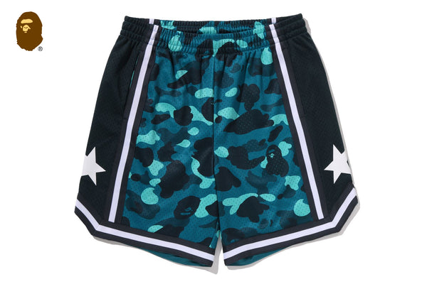 COLOR CAMO MESH RELAXED FIT SHORTS | bape.com
