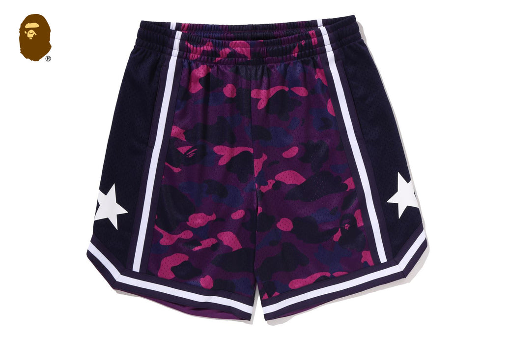 COLOR CAMO MESH RELAXED FIT SHORTS | bape.com