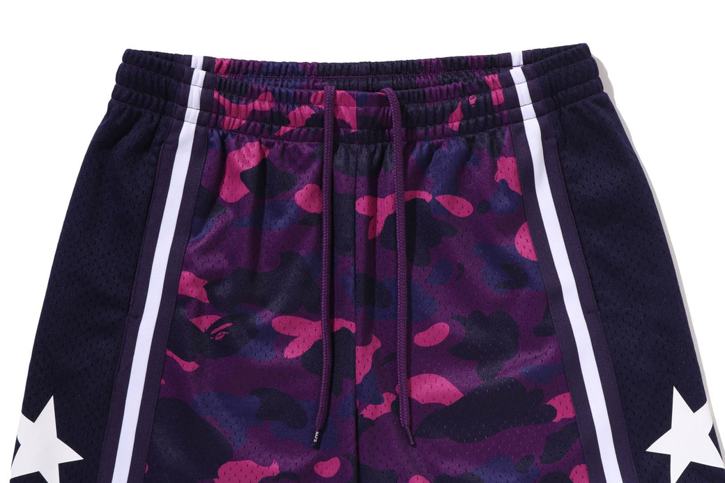 COLOR CAMO MESH RELAXED FIT SHORTS | bape.com