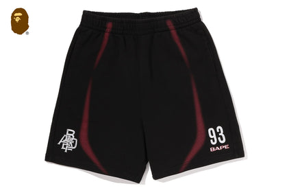 HEAVY WASH HAND DRAW FOOTBALL LOGO RELAXED FIT SWEAT SHORTS
