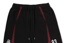 HEAVY WASH HAND DRAW FOOTBALL LOGO RELAXED FIT SWEAT SHORTS