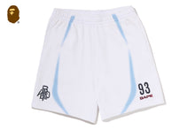 HEAVY WASH HAND DRAW FOOTBALL LOGO RELAXED FIT SWEAT SHORTS