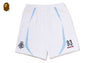 HEAVY WASH HAND DRAW FOOTBALL LOGO RELAXED FIT SWEAT SHORTS