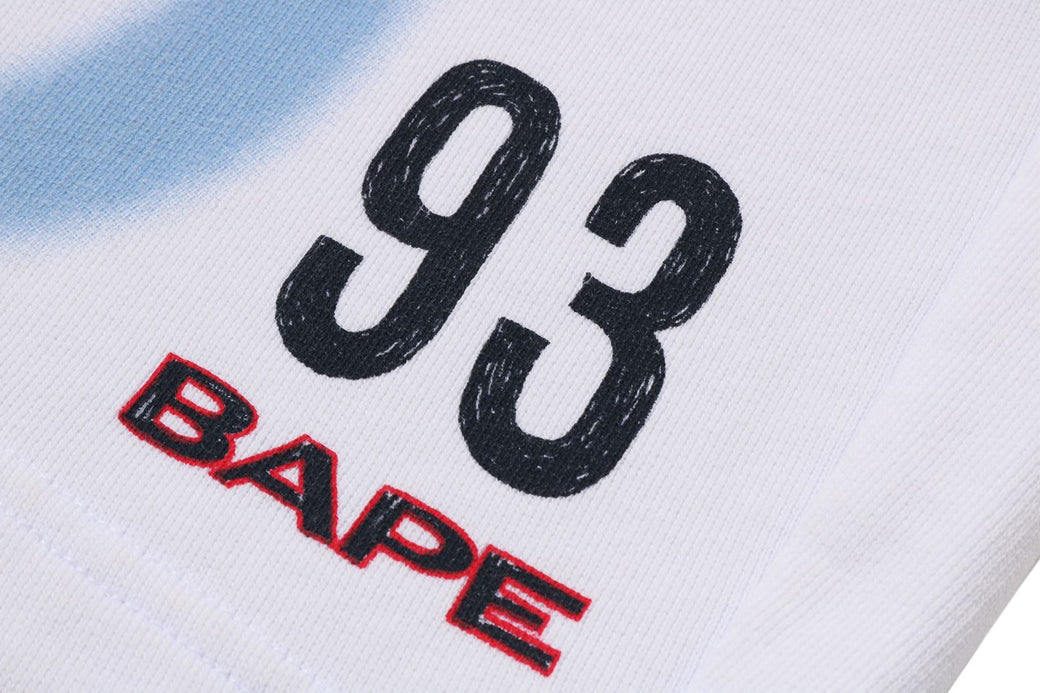 【GW価格！】×BAPE FB ショーツ ホワイト Lサイズ HEAVY WASH HAND DRAW FOOTBALL LOGO RELAXED FIT SWEAT SHORTS | bape.com