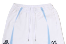 HEAVY WASH HAND DRAW FOOTBALL LOGO RELAXED FIT SWEAT SHORTS
