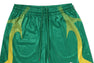 APE FLAME MONOGRAM JACQUARD RELAXED FIT FOOTBALL SHORTS