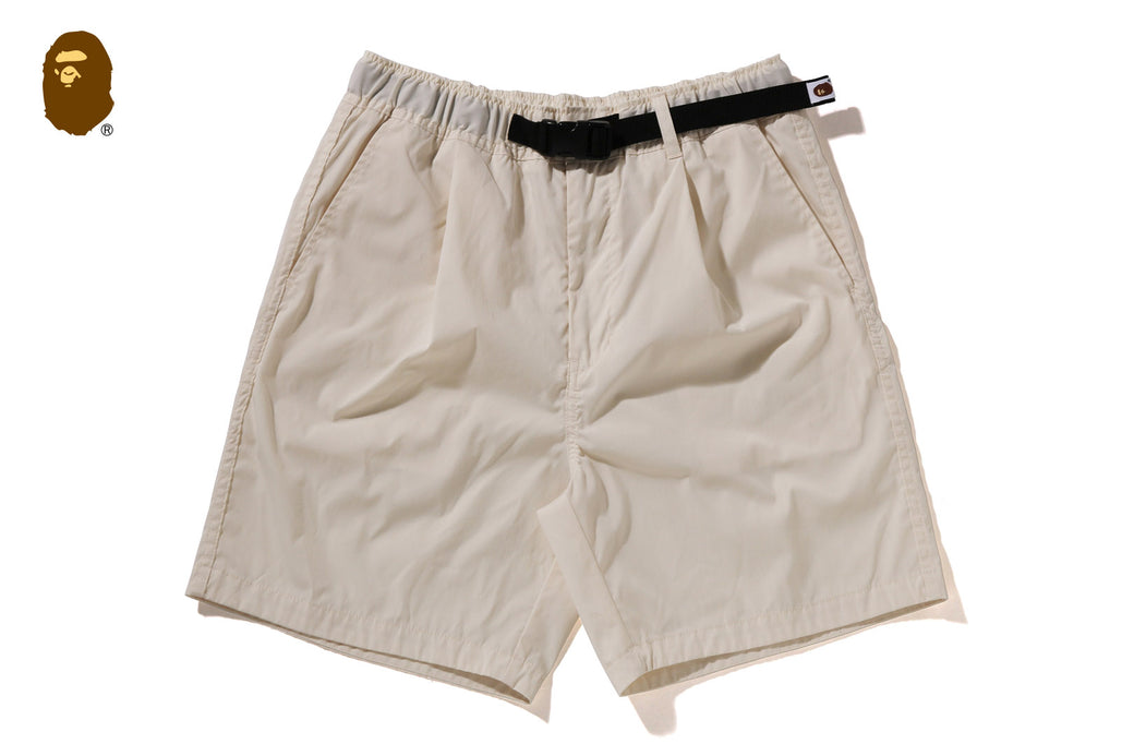 BELT 1 PLEAT ELASTICATED RELAXED FIT SHORTS | bape.com