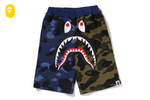 SPLIT CAMO SHARK SWEAT SHORTS