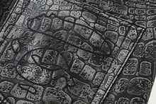 CROC PATTERN LEATHER KNEE LENGTH PANTS