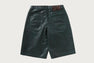 CROC PATTERN LEATHER KNEE LENGTH PANTS