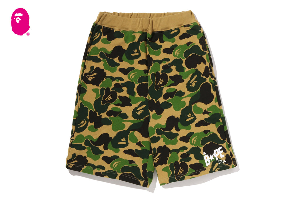 ABC CAMO BAPE STA LOGO SWEAT JORTS | bape.com