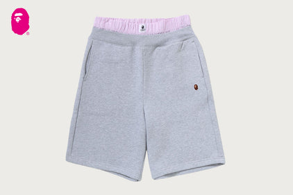 ONE POINT CHECK BOXER LAYERED SWEAT JORTS