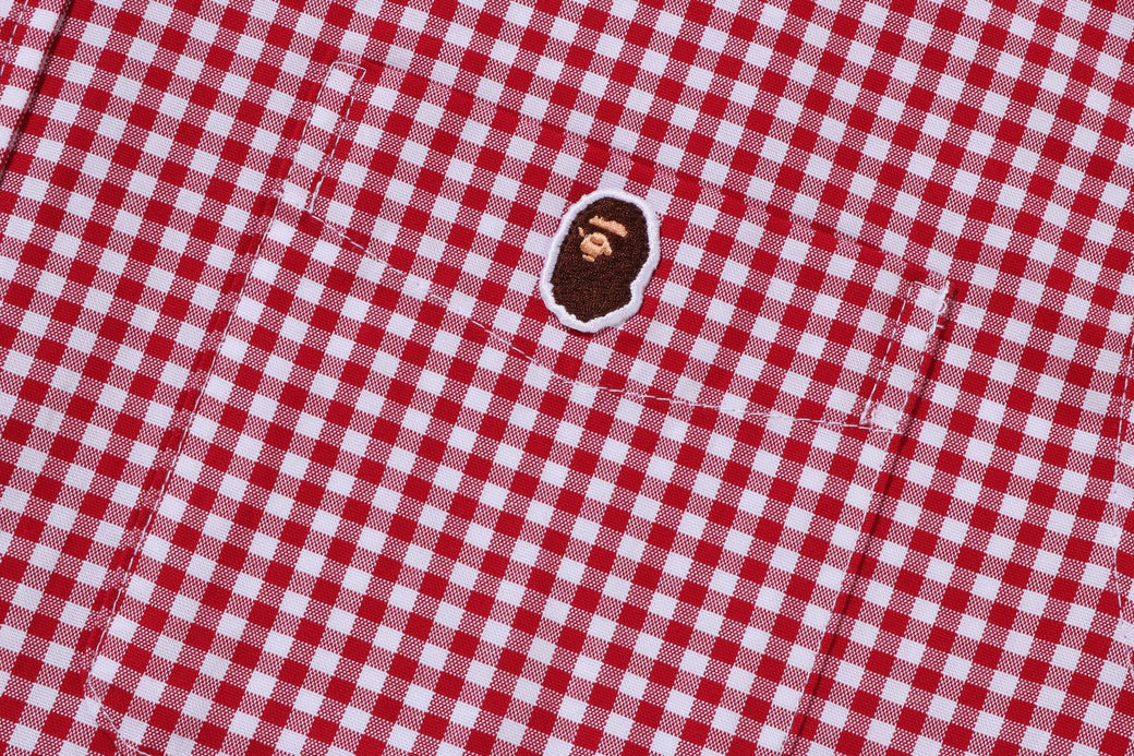 ONE POINT GINGHAM CHECK BD SHIRT | bape.com