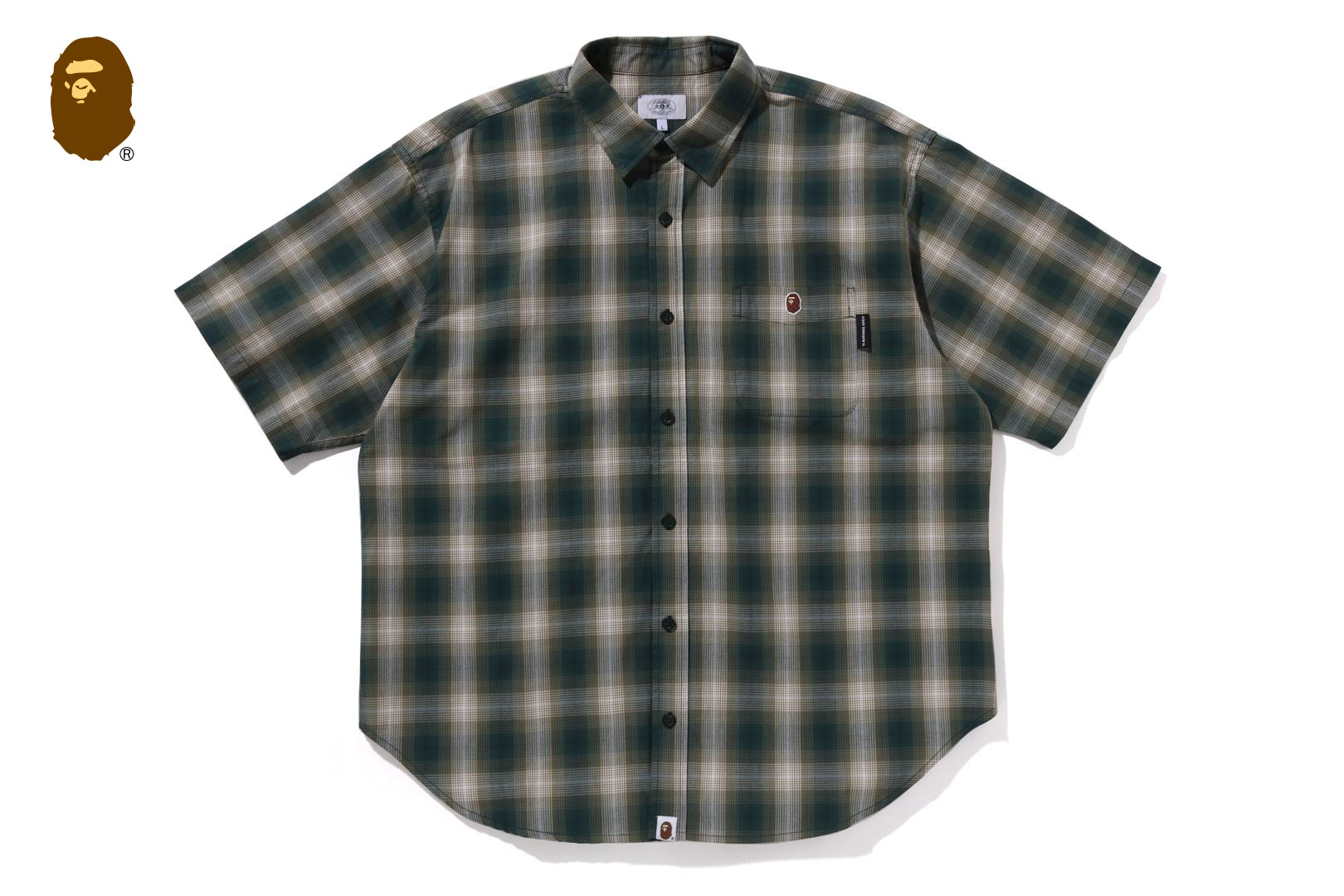 A BATHING APE ネルシャツ チェックシャツ カーキ ブラウン 【公式通販】