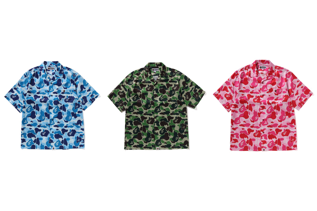 ABC CAMO OPEN COLLAR SS SHIRTS | bape.com