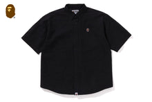 LINE CAMO JACQUARD ONE POINT OXFORD SS SHIRT
